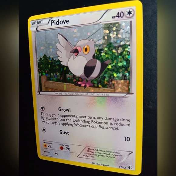 Pidove Pokemon Card - 2011 McDonalds Promo - 11/12 Rare Holo - Picture 6 of 9